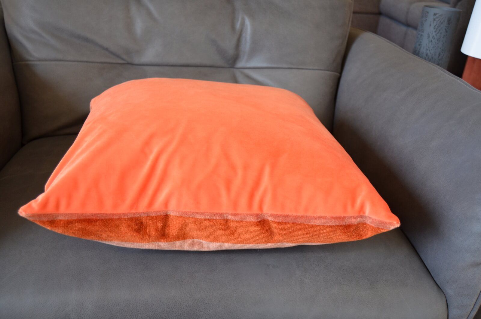 Bright on sale orange cushions